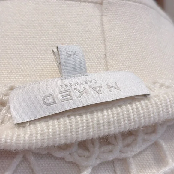 NakedCashmere Alessandra Crochet Cashmere Blend Mini Dress Ecru XS - Picture 8 of 13